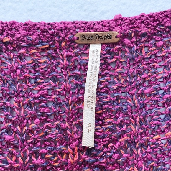 Free People Cotton & Linen Crop Sweater - size S - Picture 7 of 8